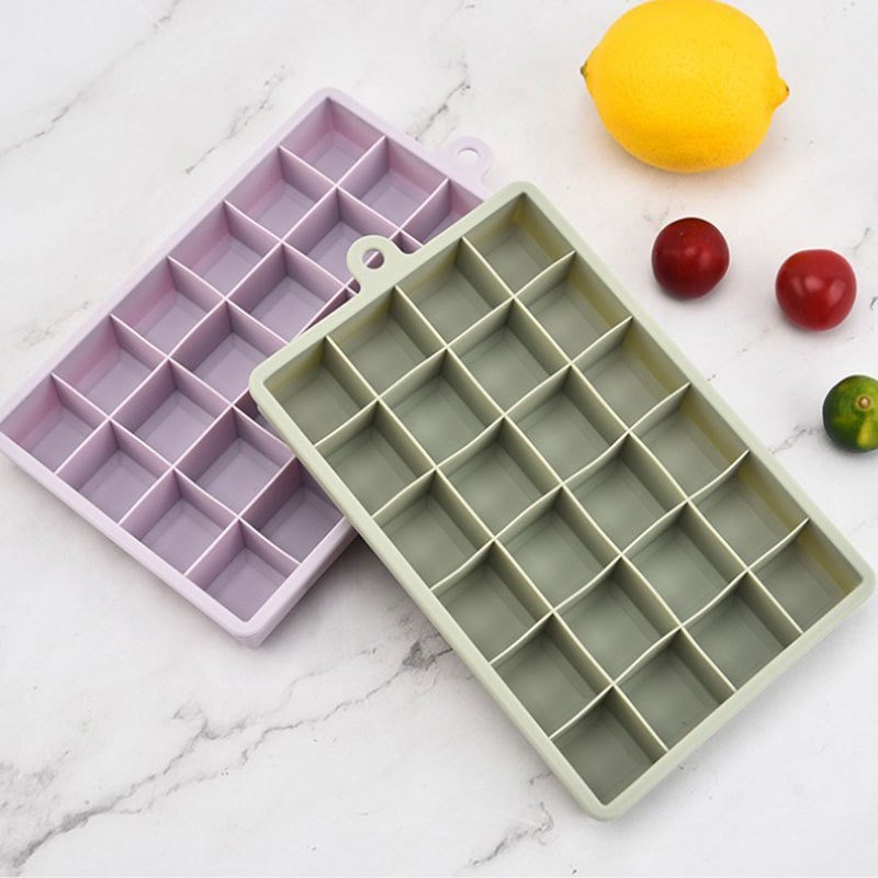 24-Grid Silicone Ice Cube Tray - Easy Release Square Ice Maker for DIY Cocktails and Beverages - Le Coin Du Barman : Le Spécialiste Des Cocktails