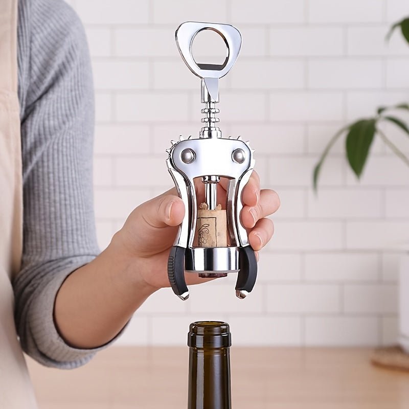 Effortlessly Open Your Favorite Bottle of Red Wine with This Multifunctional Stainless Steel Bottle Opener! - Le Coin Du Barman : Le Spécialiste Des Cocktails