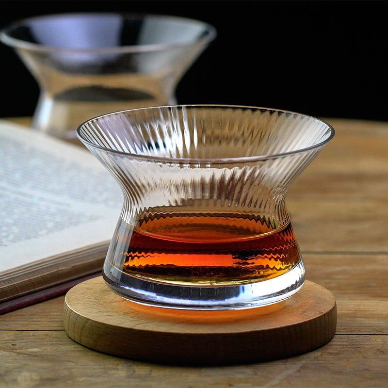 Japanese Edo Kiriko Whiskey Spin Glass Neat Bowl Collection Crystal Whisky Cup Cappie XO Brandy Snifter Limited Wooden Gift Box - Le Coin Du Barman : Le Spécialiste Des Accessoires Pour Cocktails